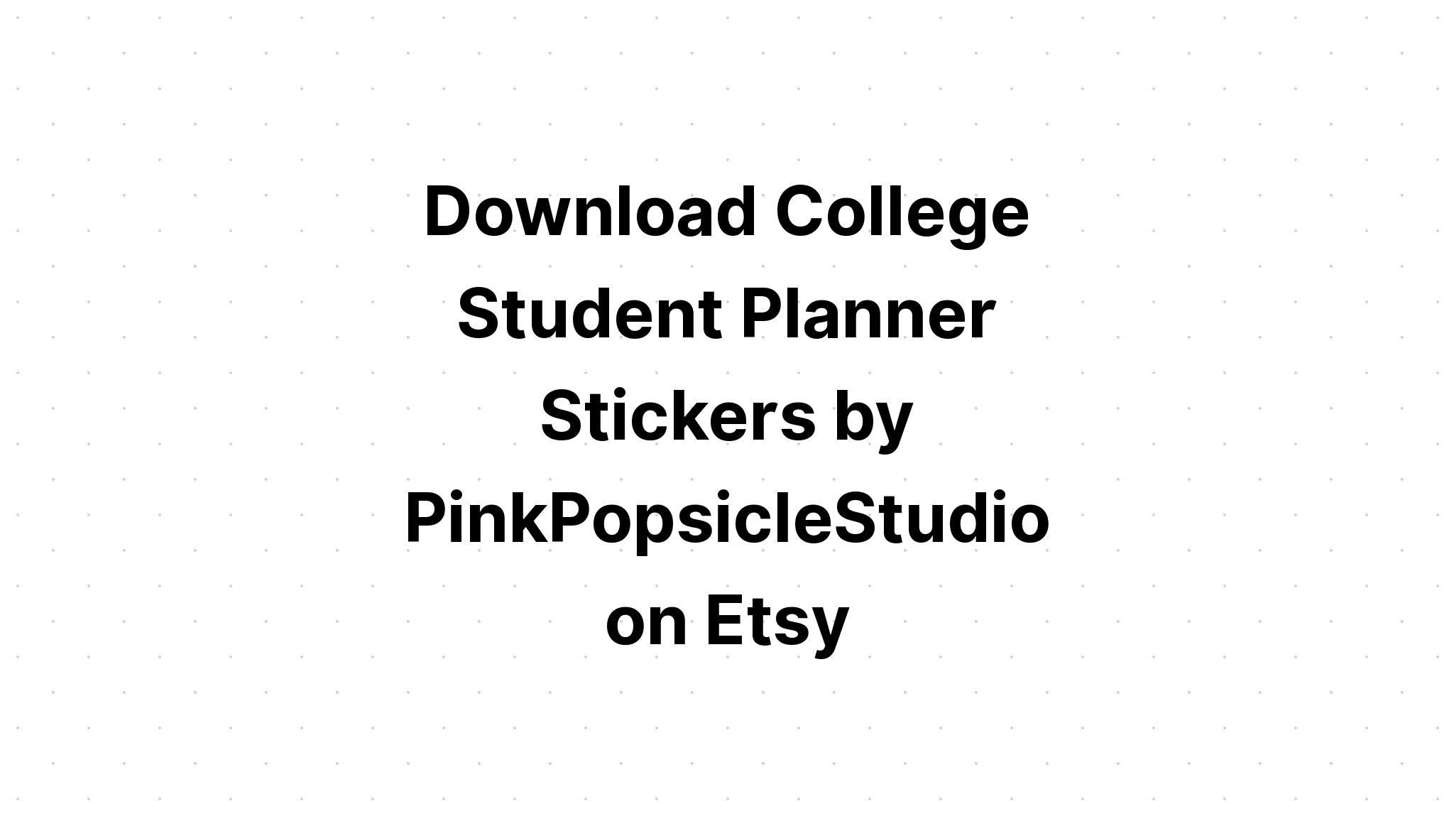 Download Study Planner Stickers SVG File